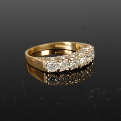 Lot 526 - An 18ct gold diamond set eternity ring