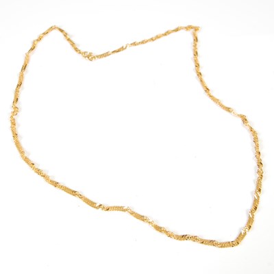 Lot 473 - A Singapore high carat yellow metal necklace