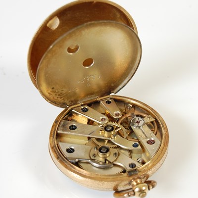 Lot 447 - Two late 19th/ early 20th century yellow metal pocket watches, both stamped '18K'