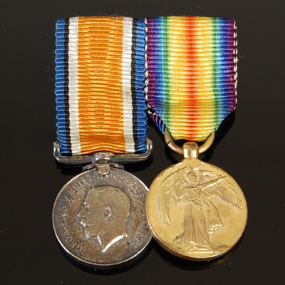 Lot 134 - A pair of Great War miniature medals