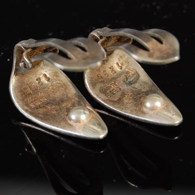 Lot 501 - Two pairs of Georg Jensen silver earclips
