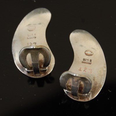 Lot 501 - Two pairs of Georg Jensen silver earclips