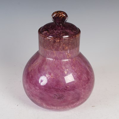 Lot 538 - A Monart jar and cover, shape SD