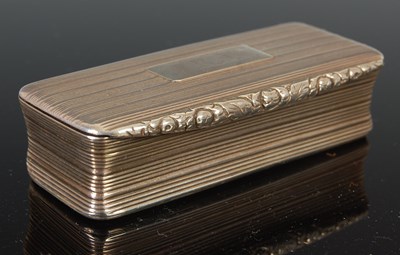 Lot 383 - A George IV silver snuff box, Birmingham, 1826, makers mark of TS, probably that of Thomas Shaw