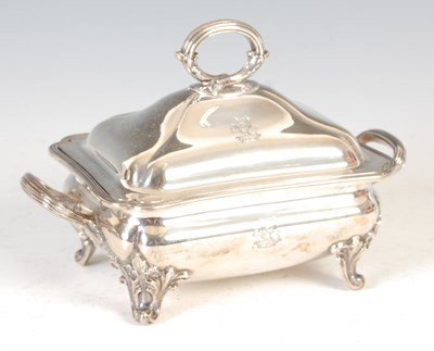 Lot 436 - A small 19th century silver twin handled tureen and cover, London, 1856