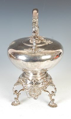 Lot 441 - A Victorian silver tea kettle on stand, Sheffield, 1853