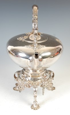 Lot 441 - A Victorian silver tea kettle on stand, Sheffield, 1853