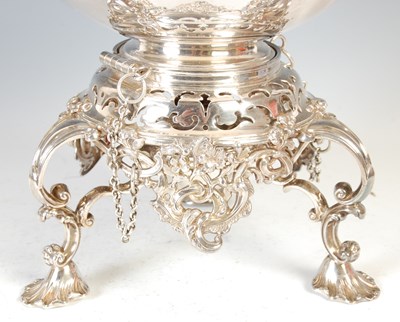 Lot 441 - A Victorian silver tea kettle on stand, Sheffield, 1853