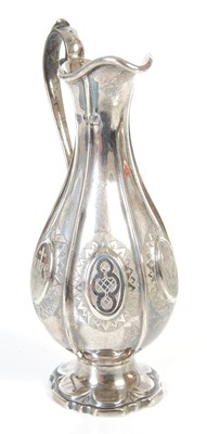 Lot 388 - A Victorian silver hexagonal shaped travelling communion wine jug, Sheffield, 1876