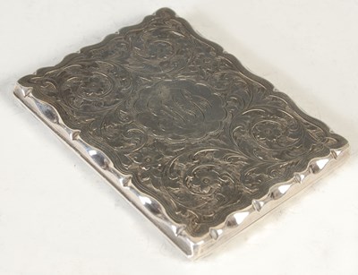 Lot 391 - An Edwardian silver calling card case, Chester, 1901, makers mark of CC