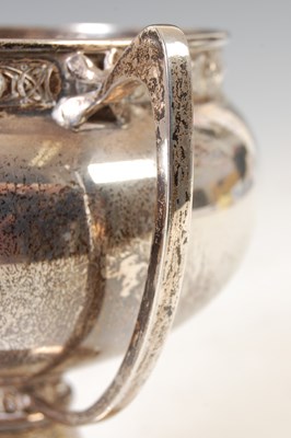 Lot 417 - A George V silver twin handled cup, Chester, 1924, makers mark of SDM