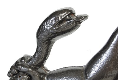 Lot 819 - A cast iron cherub and serpent stick stand,...