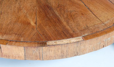 Lot 856 - A 19th century rosewood snap-top supper table,...