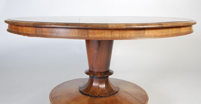 Lot 856 - A 19th century rosewood snap-top supper table,...