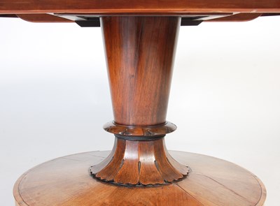 Lot 856 - A 19th century rosewood snap-top supper table,...