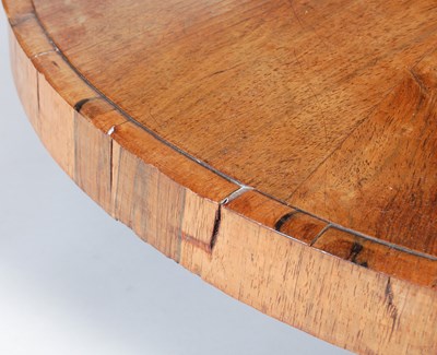Lot 856 - A 19th century rosewood snap-top supper table,...