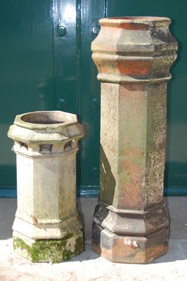 Lot 117 - Two Victorian octagonal-shaped chimney pots
