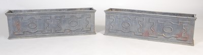 Lot 119 - A pair of 20th century lead garden planters