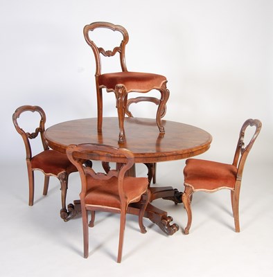 Lot 56 - A 19th century rosewood snap-top supper table
