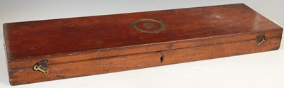 Lot 135 - A 19th century mahogany and brass bound gun case, John Dickson & Son, Edinburgh