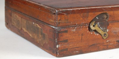 Lot 135 - A 19th century mahogany and brass bound gun case, John Dickson & Son, Edinburgh