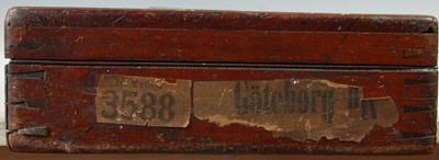 Lot 135 - A 19th century mahogany and brass bound gun case, John Dickson & Son, Edinburgh