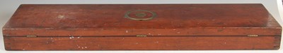 Lot 135 - A 19th century mahogany and brass bound gun case, John Dickson & Son, Edinburgh