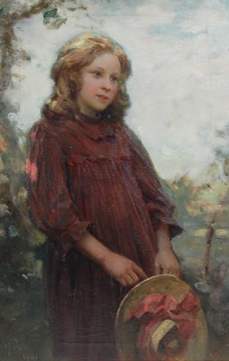 Lot 359 - William Pratt (1854-1936) The New Dress oil on...