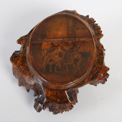 Lot 239 - A large Scottish burr wood snuff box