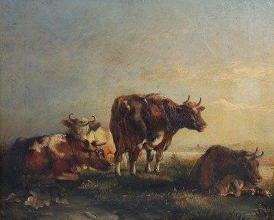 Lot 364 - Follower of Aelbert Cuyp (1620-1691) Cows in a...