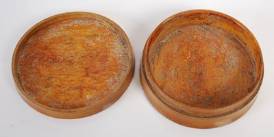 Lot 295 - A Mauchline ware sycamore circular snuff box