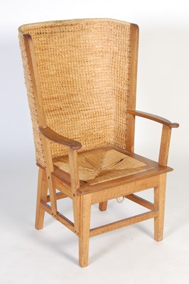 Lot 86 - A late 19th/ early 20th century stained oak Orkney chair