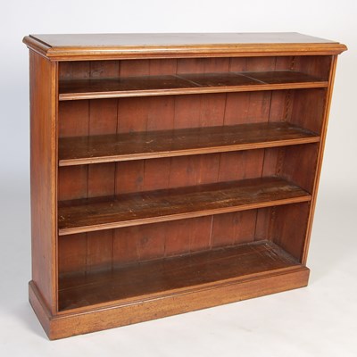 Lot 26 - A late 19th century mahogany open bookcase