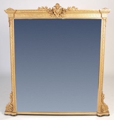 Lot 125 - A 19th century giltwood overmantle mirror