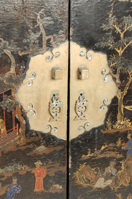 Lot 101 - A pair of Chinese lacquer cabinets, Qing Dynasty
