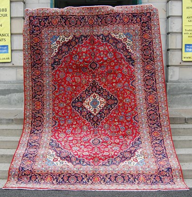 Lot 129 - A Persian Kashan carpet, 20th century