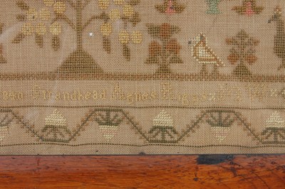 Lot 144 - A Victorian needlework sampler by Margaret Wilson, year 1840, Strandhead Agnes Riggs MW