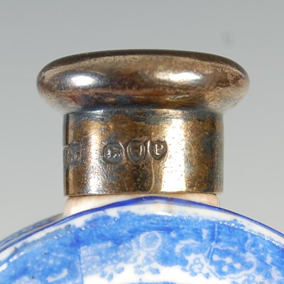 Lot 381 - A Victorian silver mounted scent bottle,...