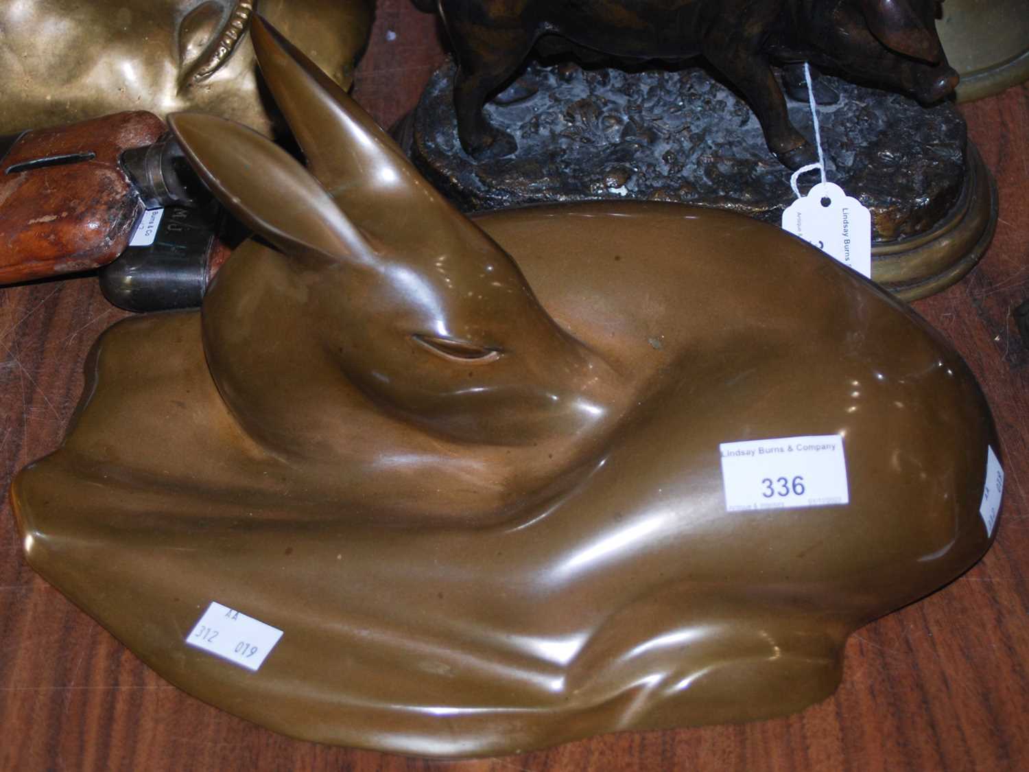 Lot 336 - Richard Fisher, a bronzed resin sculpture of a...