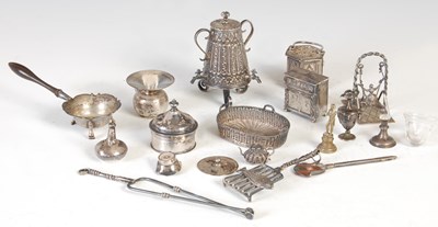 Lot 385 - A collection of Continental white metal...