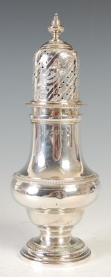 Lot 388 - A George V silver sugar caster, London, 1913,...