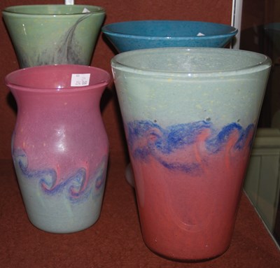 Lot 11 - Three Vasart vases with acid etched signature...