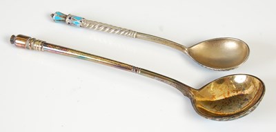 Lot 391 - A Russian silver gilt and cloisonne enamel...