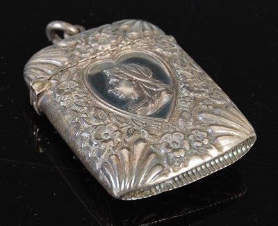 Lot 392 - A rare late Victorian silver vesta case,...