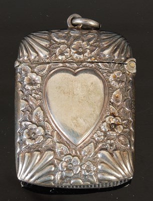 Lot 392 - A rare late Victorian silver vesta case,...