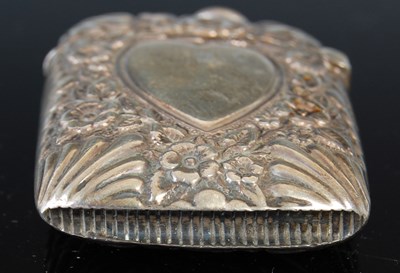 Lot 392 - A rare late Victorian silver vesta case,...