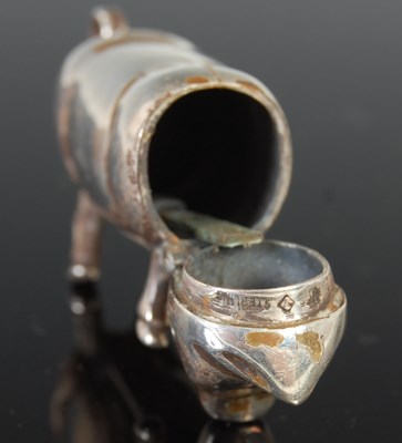 Lot 395 - An American sterling silver vesta case, formed...