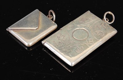 Lot 396 - An American sterling silver engraved envelope...