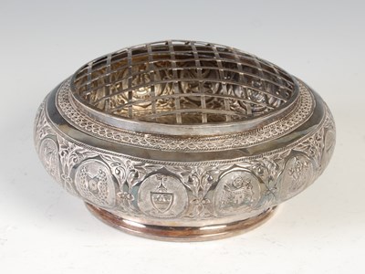 Lot 402 - A 20th century white metal Middle-Eastern rose...