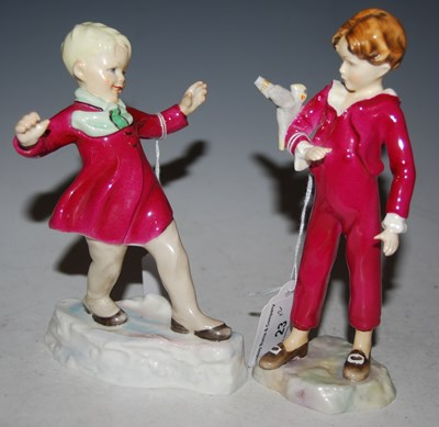 Lot 23 - Two Royal Worcester figures modelled by F. G....